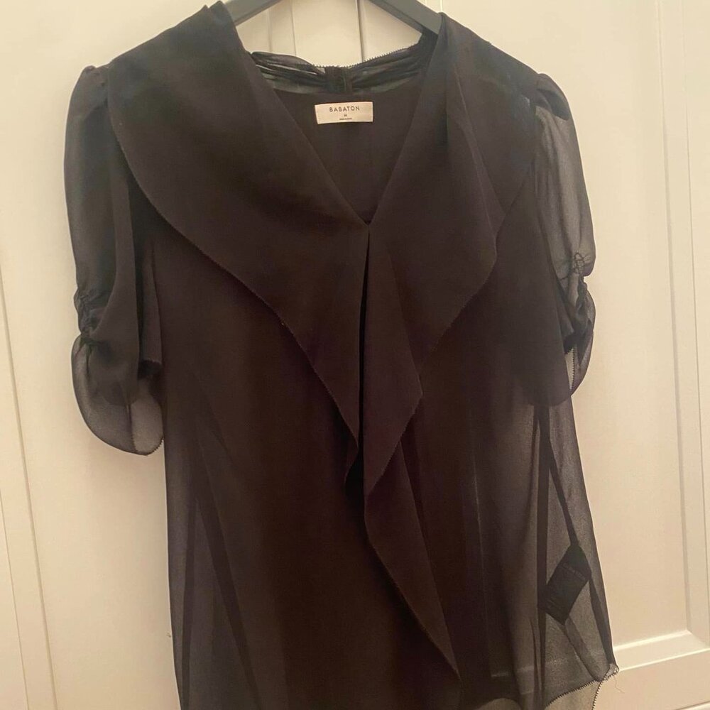 ARITZIA, BABATON BLACK BLOUSE